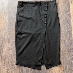 Revamped Black Pencil Skirt